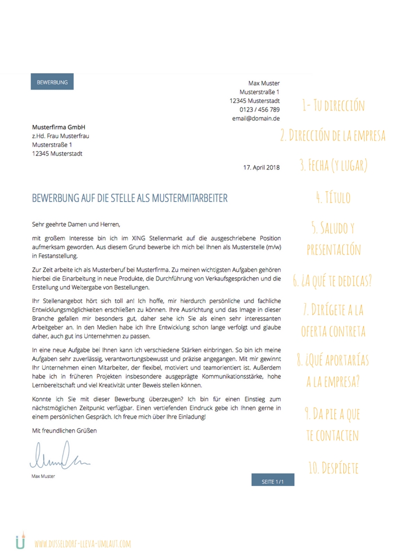 Cómo clavar tu carta de presentación alemana  Düsseldorf 